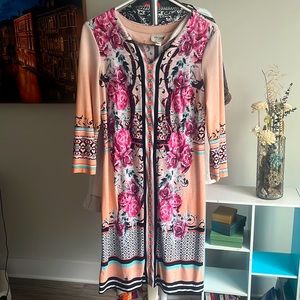 Multicolored patterned office chic